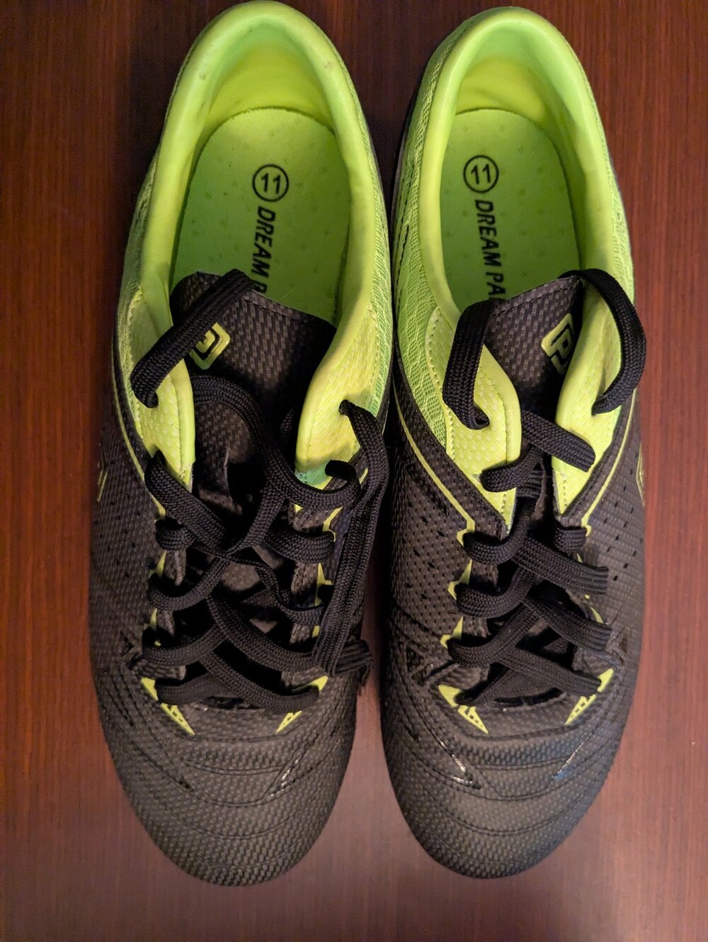 Dream Pairs Soccer Cleats Black Lime Green Size 11 Men's EU 44.5